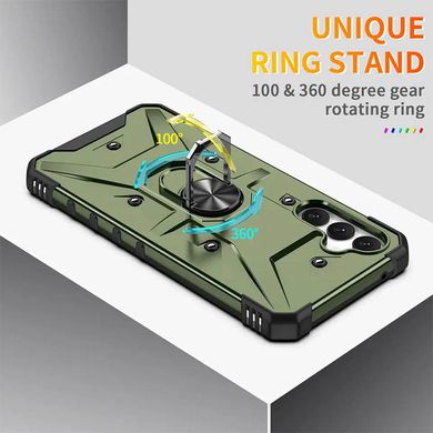 Ударостійкий чохол Pathfinder Ring для Samsung Galaxy S23 FE (Зелений / Army Green)