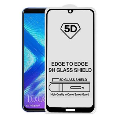 5D стекло для Huawei Y6 2019 Черное Полный клей / Full glue