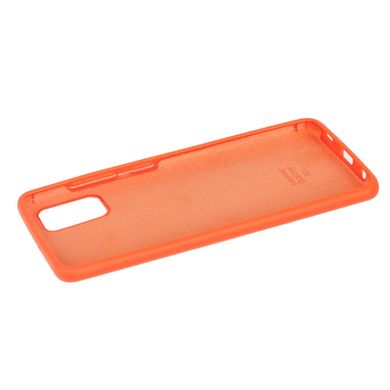 Чехол для Samsung Galaxy A51 (A515) Silicone Full Оранжевый с закрытым низом и микрофиброй
