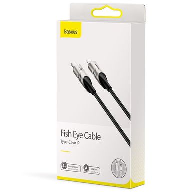 Кабель BASEUS Type-C to Lightning Fish eye Cable |1m, 18W PD|, Черный