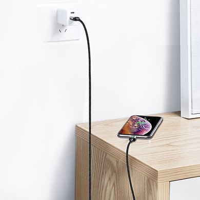 Кабель Baseus Zinc Magnetic Cable USB For iP 2.4A 1m Black, Black