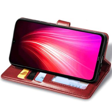 Кожаный чехол книжка GETMAN Gallant (PU) для Xiaomi Redmi Note 9 5G / Note 9T (Красный)