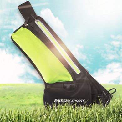 Спортивна сумка на пояс Haissky з кишенею для пляшки (Зелений)
