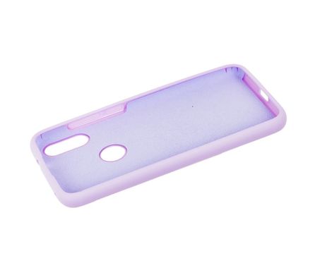 Чехол для Xiaomi Mi Play Silicone Full светло-фиолетовый с закрытым низом и микрофиброй