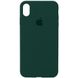 Чехол для Apple iPhone XR (6.1"") Silicone Case Full с микрофиброй и закрытым низом Зеленый / Forest green