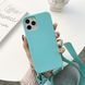 Чехол с ремешком для iPhone 14 Pro Max Crossbody fibra с Микрофиброй Blue