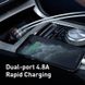 Адаптер автомобільний BASEUS Digital Display Dual USB | 2USB, 4.8A, 24W | (CCBX-0S) silver