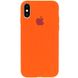 Чохол silicone case for iPhone XS Max з мікрофіброю і закритим низом Apricot