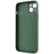 Чехол для iPhone 13 Стеклянный матовый + стекло на камеру с микрофиброй TPU+Glass Sapphire Midnight Forest green