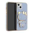 Чехол для iPhone 14 Pro Max Hello Kitty + зеркало Blue