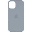 Чехол silicone case for iPhone 12 Pro / 12 (6.1") (Серый / Mist Blue)