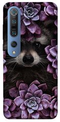 Чехол для Xiaomi Mi 10 / Mi 10 Pro PandaPrint Енот в цветах цветы