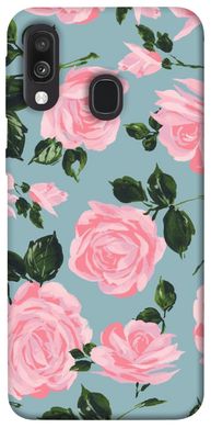 Чохол для Samsung Galaxy A40 (A405F) PandaPrint Рожевий принт квіти