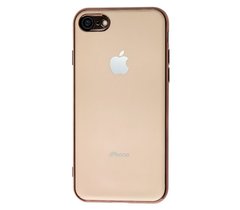 Чохол для iPhone 7/8 Silicone case матовий (TPU) рожево-золотистий