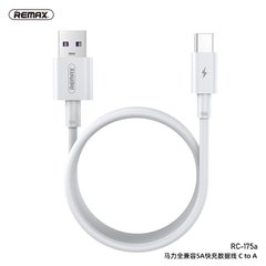 Кабель REMAX Type-C Chaining Series PD Fast-charging Data Cable RC-175a |1m, 22.5W/5A| White, White