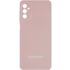 Чехол для Samsung Galaxy M52 Silicone Full camera закрытый низ + защита камеры Розовый / Pink Sand