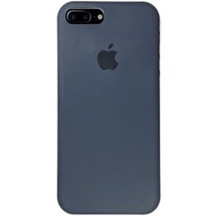Чохол для Apple iPhone 7 plus / 8 plus Silicone Case Full з мікрофіброю і закритим низом (5.5 "") Сірий / Dark Grey