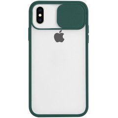 Чехол Camshield mate TPU со шторкой для камеры для Apple iPhone X / XS (5.8") (Зеленый)