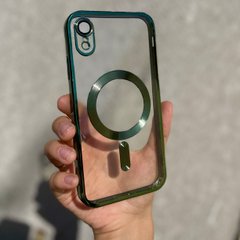 Чехол для iPhone XR Shining Case with Magsafe + стекло на камеру Dark green