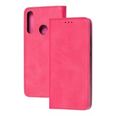 Чохол книжка для Huawei Y6p Black magnet рожевий