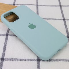 Чехол для Apple iPhone 12 Pro Silicone Full / закрытый низ (Бирюзовый / Turquoise)