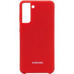Чохол Silicone Cover (AA) для Samsung Galaxy S21 Plus (Червоний / Red)
