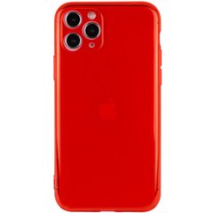 Матовый полупрозрачный TPU чехол с защитой камеры для Apple iPhone 11 Pro (5.8") (Красный / Red)