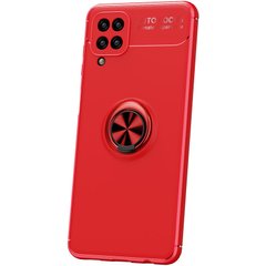 TPU чехол Deen ColorRing под магнитный держатель (opp) для Samsung Galaxy A12 (Красный / Красный)
