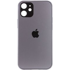 TPU+Glass чохол GLOSSY Logo Full camera для Apple iPhone 12 mini (5.4") (Сірий)