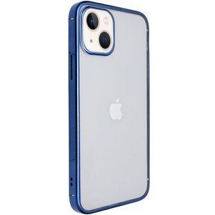 Прозорий силіконовий чохол глянсове окантування Full Camera для Apple iPhone 13 (6.1"") Синій