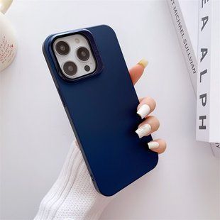 Чохол для iPhone 14 Pro TPU Camera Stand Mat + Скло на камеру Midnight Blue
