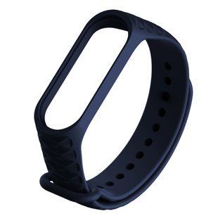Ремінець Rhomb для Xiaomi Mi Band 5 (Темно-синій)