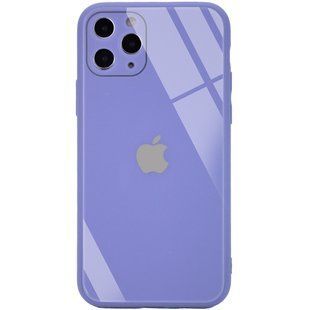 TPU+Glass чохол GLOSSY Logo Full camera (opp) для Apple iPhone 11 Pro (5.8") (Бузковий)