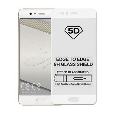 5D стекло для Huawei P10 Plus - Full glue, Белый