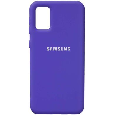 Чехол для Samsung A02s Silicone Full с закрытым низом и микрофиброй Фиолетовый / Purple