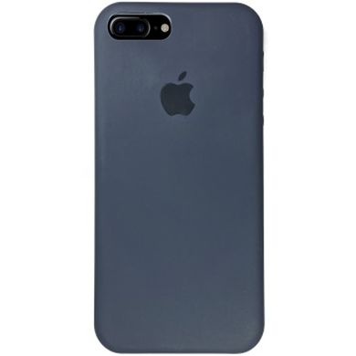 Чохол для Apple iPhone 7 plus / 8 plus Silicone Case Full з мікрофіброю і закритим низом (5.5 "") Сірий / Dark Grey