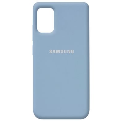 Чехол для Samsung Galaxy A31 (A315) Silicone Full голубой c закрытым низом и микрофиброю