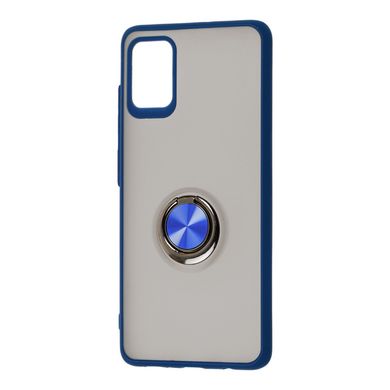 Чехол для Samsung Galaxy A71 (A715) LikGus Maxshield Ring синий