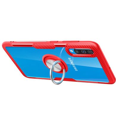 TPU+PC чехол Deen CrystalRing for Magnet (opp) для Samsung Galaxy A50 (A505F) / A50s / A30s (Бесцветный / Красный)