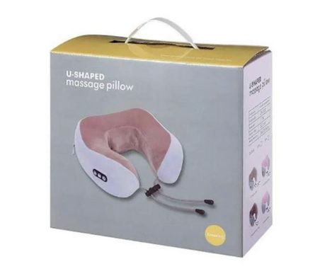 Дорожня подушка для шиї з масажем на батарейках U Shaped