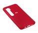 Чохол для Xiaomi Mi Note 10 Silicone Full Рожево-червоний з закритим низом і мікрофіброю