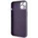 Чохол для iPhone 14 Plus Скляний матовий + скло на камеру з мікрофіброю TPU+Glass Sapphire Midnight Deep Purple