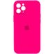 Чохол для Apple iPhone 12 Silicone Full camera закритий низ + захист камери / Рожевий / Barbie pink