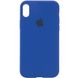 Чохол для Apple iPhone XR (6.1 "") Silicone Case Full з мікрофіброю і закритим низом Синій / Royal blue