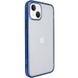 Прозрачный силиконовый чехол глянцевая окантовка Full Camera для Apple iPhone 13 (6.1"") Синий