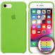 Чехол Apple silicone case for iPhone 7/8 с микрофиброй и закрытым низом Lime Green / Зеленый