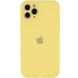 Чехол для Apple iPhone 11 Pro Silicone Full camera / закрытый низ + защита камеры (Желтый / Mellow Yellow)