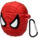 Силіконовий футляр Marvel & DC series для навушників AirPods + карабін (Spider man / Червоний)