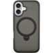 TPU+PC чехол Metal Buttons with MagSafe Colorful HQ Ring для Apple iPhone 16 (6.1") (Black)