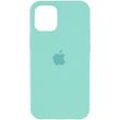 Чехол для Apple iPhone 12 Pro Silicone Full / закрытый низ (Бирюзовый / Ice Blue)